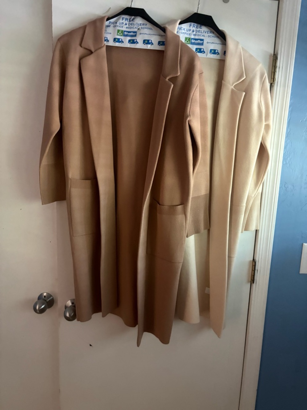 Long Open-Front Women's Cardigan Coatigan in camel & apricot
Never Worn